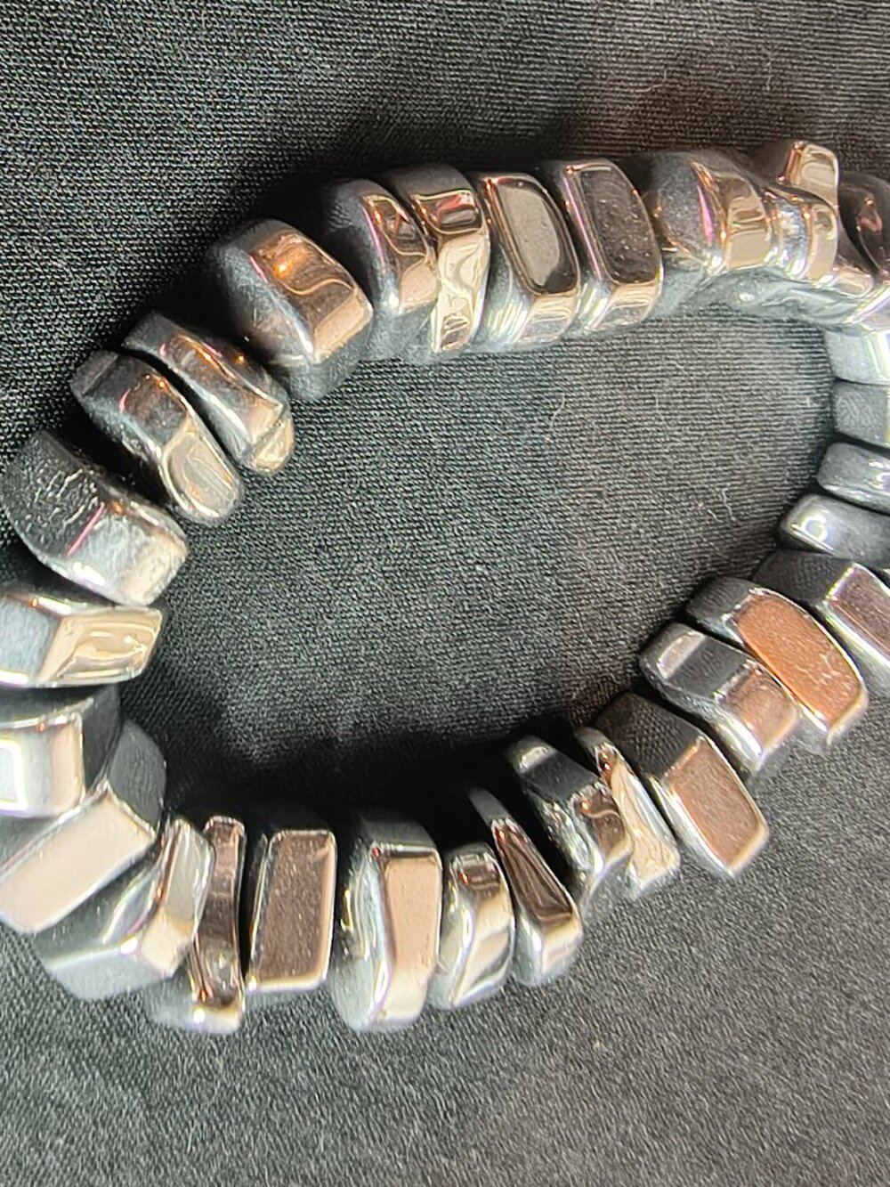 Stainless Steel Nugget Stretch Bracelet